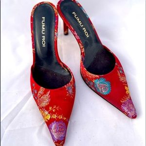 Fumu Roi Brocade Fabric Mule